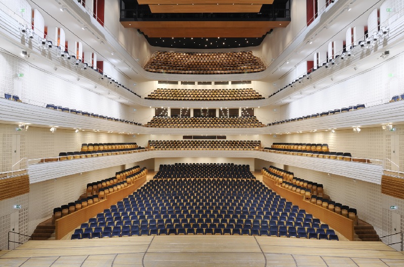 音楽祭会場となるルツェルン文化会議センター（KKL）コンサートホール